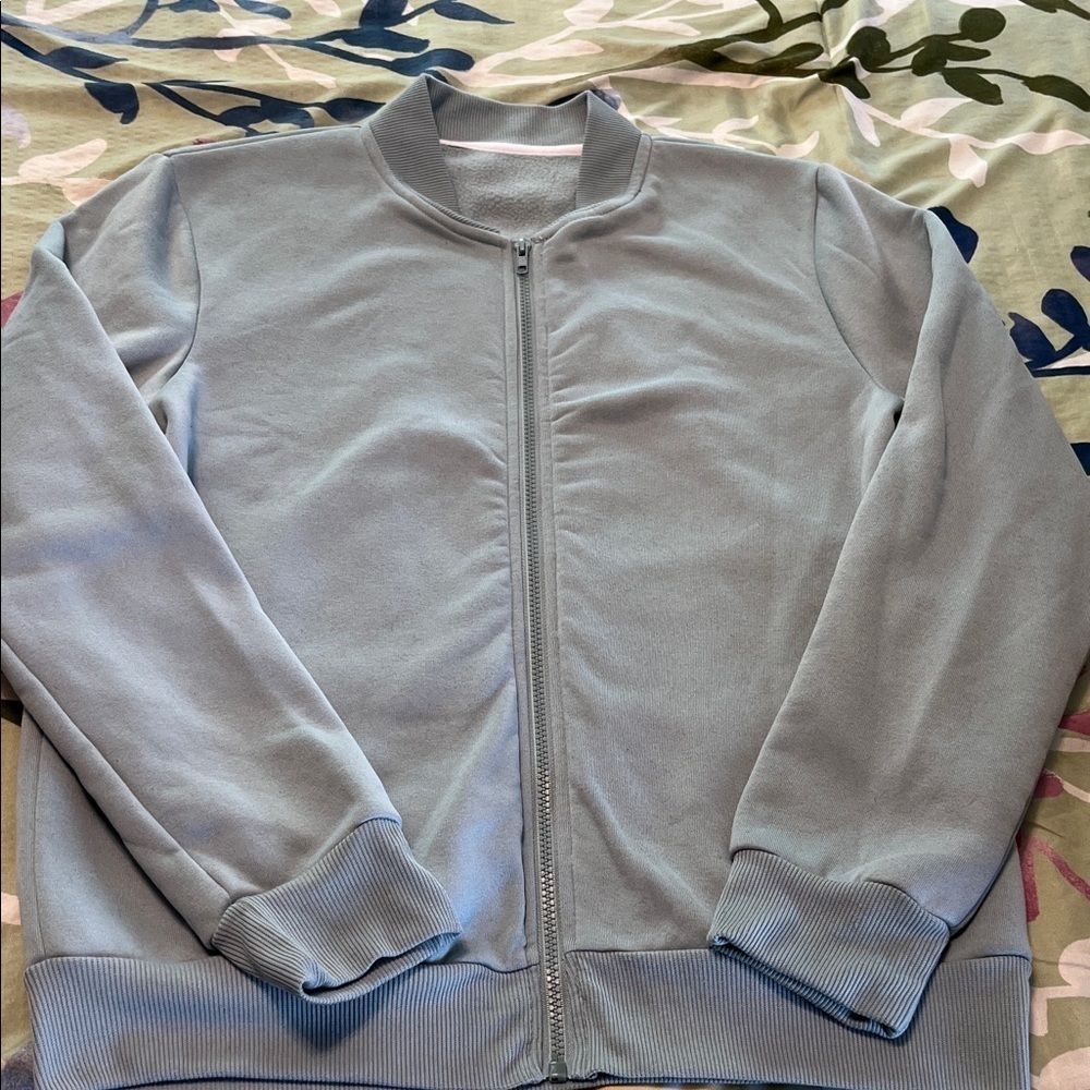 Women’s light blue full zip sweatshirt
